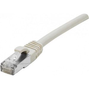 Cordon patch RJ45 s/ftp sur cable cat 7 LS0H gris - 0,5 m