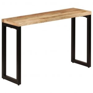 VidaXL Table console 120x35x76 cm Bois de manguier solide et acier. Produit Neuf ! Garantie 0 ans !