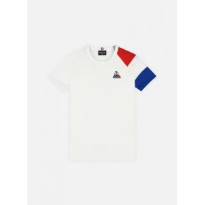 Le Coq Sportif T-shirt &agrave; Manches Courtes Pour Enfants Bat N&deg;2 10 Years New Optical White / Blue Electro / Red Electro