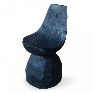 Image de Oviala Fauteuil en bois de suar noirci