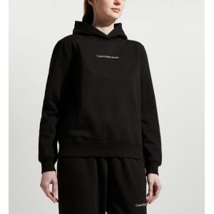 Calvin Klein Sweat droit à capuche Institutional signature Noir Jeans - Couleur Noir - Taille S