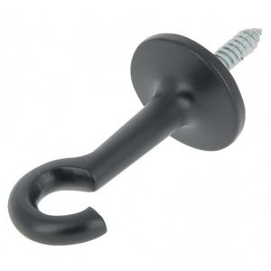 Crochets pour corde de rampe &agrave; visser - en laiton finition noir mat - CADAP