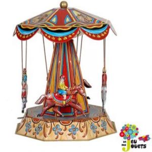 DBS Jouet mecanique Manege ancien Chevaux en tole Original de fabrication Wagner