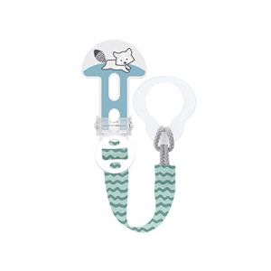 Mam Clip It! & Cover, Cha&icirc;ne porte-t&eacute;tine avec prot&egrave;ge-t&eacute;tine Rose