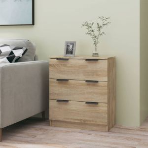 Image de VidaXL Buffet 60x30x70 cm Bois d'Ing&eacute;nierie Ch&ecirc;ne Sonoma - Brun