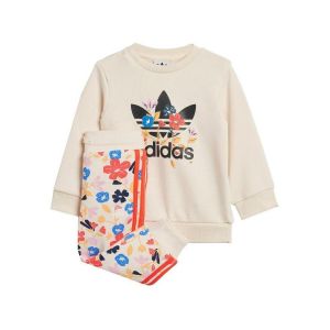 Adidas Ensemble sweat-shirt col ras-du-cou Floral - Wonder White, Wonder White - Taille 3-4A