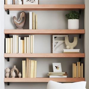 VidaXL Étagère Murale, Dessus de Table avec Bord Vivant, Tablette Suspendue Flottante, Rustique, Marron Clair Bois Chêne Massif Traité