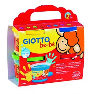 Giotto Be-Bè Super - Peinture Au Doigt - Gouache - Rouge, Bleu, Vert, Jaune - 150 Ml - Pack De 4