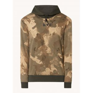 Armani Exchange Sweat à capuche avec logo et imprimé camouflage