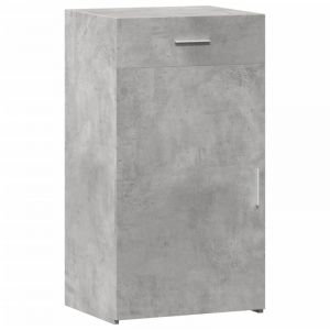 VidaXL Buffet gris b&eacute;ton 50x42,5x93 cm bois d'ing&eacute;nierie, armoire, armoire lat&eacute;rale, armoire de rangement, armoire, placard, buffet haut