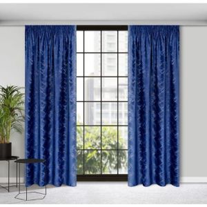 Eurofirany Adria Rideau en Velours avec Galon fronceur - Motif g&eacute;om&eacute;trique - Style Moderne - pour Salon, Chambre &agrave; Coucher, Porte de Balcon - 140 x 27