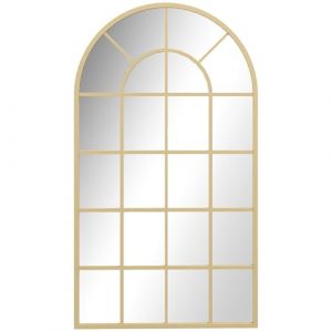Homcom Miroir - M&eacute;tal - 110x65x2.5cm - dor&eacute;