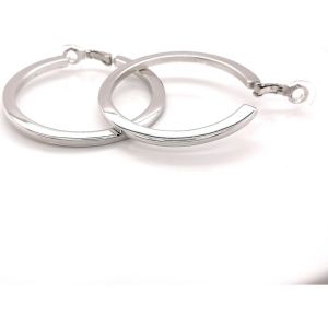 Brillaxis Boucles oreilles Boucles d'oreilles clip cr&eacute;oles fil carr&eacute; 47 mm