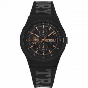 Image de Superdry Hommes Analogique Quartz Montre avec Bracelet en Silicone SYG188BRG