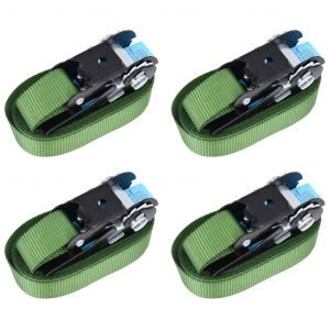 VidaXL Sangles d?arrimage ? cliquet 4 pcs 800 daN 6 m Vert