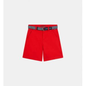 Tommy Hilfiger Short chino ajusté à ceinture coton Rouge - Couleur Rouge - Taille 16-20 ans