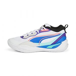 Puma Homme Playmaker Pro Chaussure de Basketball, Blanc Team Violet, 42 EU