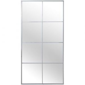 Alexandra House Living Miroir Mural argenté en métal avec fenêtre 6 x 149 x 77 cm