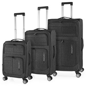 Set Valise Souples À 4 Roulettes - Lot Valise Tissu À Roulette - Sets De Bagages Pour Soute Avion, Soldes Sur Set De Valises À Roulettes. Verrouillage À Combinaison