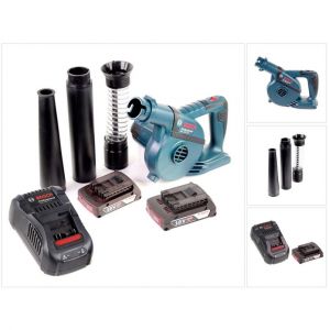 Bosch GBL 18 V-120 Professional Souffleur sans fil + 2x Batteries GBA 18V 2,0 Ah + Chargeur GAL 1880 CV