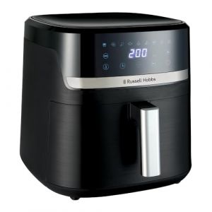 Russell Hobbs Air Fryer XXL 8,3L Rapid Air (Compact, Silencieux, Pizza Ø 26cm) Friteuse sans huile (9-en-1, Cuit, gril, rôtit et plus, économe, tactile,arrêt auto, compatible lave-vaisselle) 27632-56