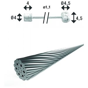XLC Sh-x18 Shimano/campagnolo/sram Shift Cable 1.1 x 2500 mm Silver