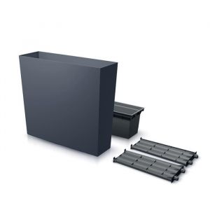 Jardiniere Prosperplast Urbi Case Tower Pot de fleurs Bac à fleurs DUC800T Anthracite