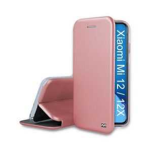 Ibroz Etui Xiaomi 12/12x Etui Cuir Rose Gold