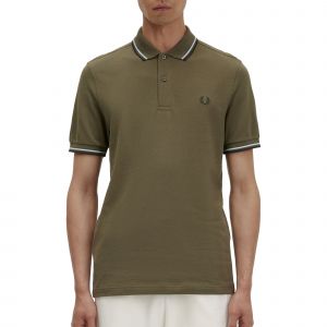 Fred Perry Polo droit logo brodé en coton piqué Vert - Couleur Vert - Taille L
