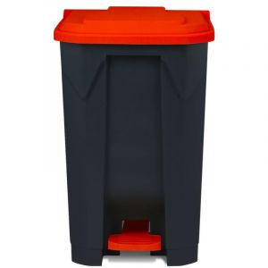 Floordirekt - Poubelle Olaf Pour la maison, le bureau & le commerce Rouge 100 Litres (49,3 x 47,5 x 84 cm)