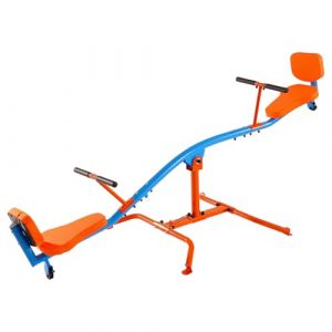 VEVOR Balançoire à Bascule, Capacité de Charge 136 kg, avec Poignées Confortables, Sièges à Dossier, Larges Pieds de Support, Équipement de Jeu Extérieur Rotation à 360°, pour 2 Enfants 3 Ans et Plus