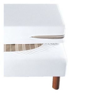 Image de Housse intégrale matelas jersey extensible Blanc