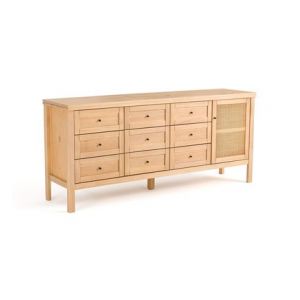 Meuble de mercerie en pin m if et cannage, Gabin Naturel Taille Taille Unique