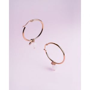 Boucles d'oreilles nisi quartz rose