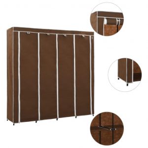 Image de VidaXL Garde-robe avec 4 compartiments Marron 175x45x170 cm