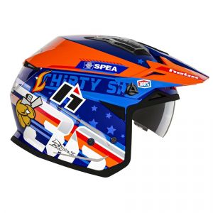 Hebo Casque moto trial avec visière HTR -P01 V6 T