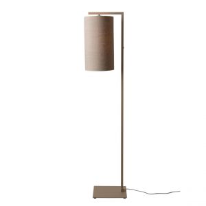 Lampadaire Boston sable abat-jour lin fonce