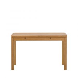DRAWER Table à manger extensible 2 à 4 personnes en bois 120x45-90cm - Bois clair - Fika