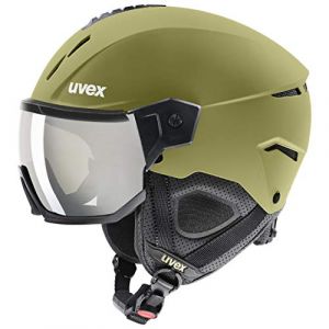 Uvex Instinct visor, casque de ski Mixte Adulte, Vert (crocodile mat), 53-55 cm