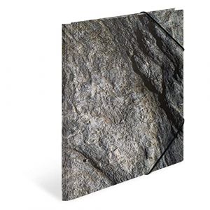 Herma Chemise à élastiques 'Nature', A3, carton, Stone - Lot de 3