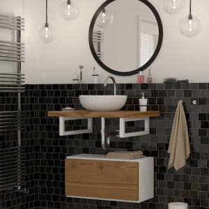 Set 2x Consoles Murales, 400x150x30 mm, Blanc, Acier, Design Flottant, Support d'Étagère pour Lavabo/Meuble/Table pour Salle de Bain/Chambre à