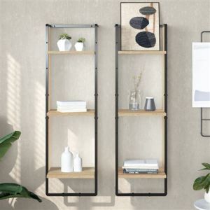 VidaXL Étagère murale 3 niveaux chêne sonoma 30x25x100 cm