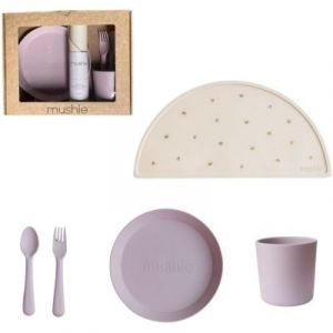 Coffret repas Round Soft Lilac (4 pièces)