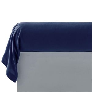 Taie de traversin uni FLANELLE - beu encre