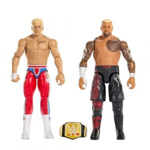 Mattel WWE - Figurines articul&eacute;es Main Event Showdown 'Le Cauchemar Am&eacute;ricain' Cody Rhodes vs. Solo Sikoa