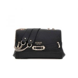 Guess Sac &agrave; &eacute;paule - Silvye Convertible Xbody Flap Bag - Noir - 100% polyur&eacute;thane - 686 g