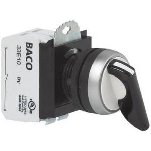 Baco Bouton sélecteur anneau frontal plastique, chromé BAL21MR03A noir 2 x 45 ° 1 pc(s)