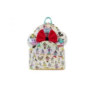 Image de Funko Mini Sac &Agrave; Dos Disney de Mickey & Minnie Mouse - Loungefly - Mickey & ses Amis - Disney 100 AOP avec Support Oreilles - pour Femme - multicolore