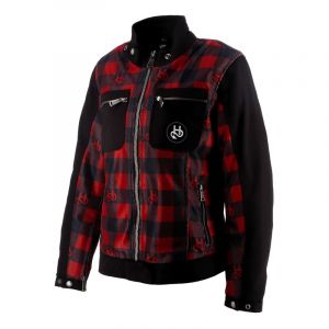 Helstons Blouson textile femme Genesis Air noir/rouge- L