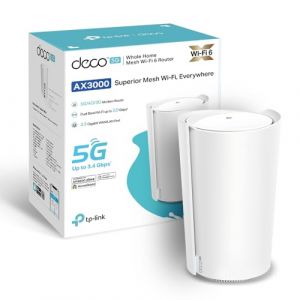 TP-Link Routeur 5G Deco X3000-5G Mesh Routeur WiFi 6 Bi-Bande AX3000Mbps, Port 2.5G, 2 Ports Gigabit, WiFi Mesh Box 5G SIM, Configuration Facile, Modem 5G, Déverrouillé Compatible Toute SIM
